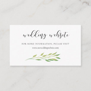 D'accompagnement Carte du site mariage feuille Watercolor verte