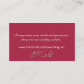 D'accompagnement Carte du site Mariage Ruby Red and Pearls (Dos)