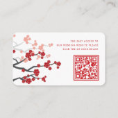 D'accompagnement Carte du site web chinois Mariage White Cherry Blo (Dos)