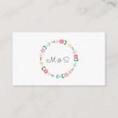 D'accompagnement Carte du site Web du mariage de couronnes florales (Dos)