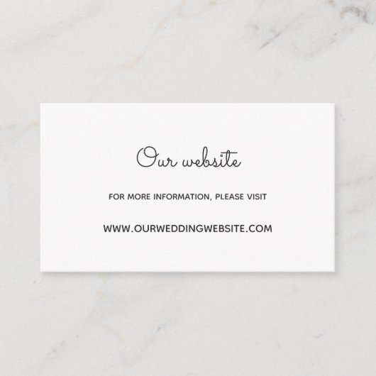 D'accompagnement Carte du site Web du mariage de couronnes florales (Devant)