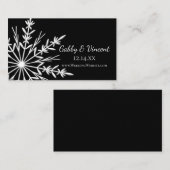 D'accompagnement Carte du site Web du Mariage de flocon de neige no (Devant / Derrière)
