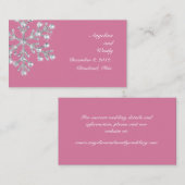 D'accompagnement Carte du site Web du Mariage de snowflake d'hiver (Devant / Derrière)