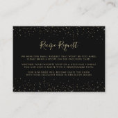 D'accompagnement Carte élégante avec paillettes dorées pour demande (Devant)