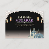 D'accompagnement Carte élégante d'Eid Mubarak (Devant)