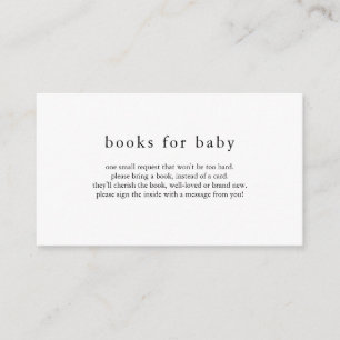 D'accompagnement Carte EMELIA Livres Simples pour Baby Shower
