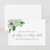D'accompagnement Carte en ligne RSVP Calligraphy Hydrangea (Devant / Derrière)