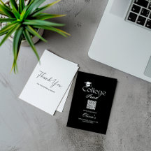 Carte Enclosur Simple Avec Code QR Pour College Fu