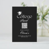 D'accompagnement Carte Enclosur Simple Avec Code QR Pour College Fu (Debout devant)