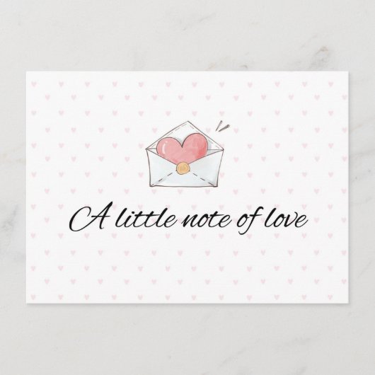 D'accompagnement Carte enveloppe avec une petite note d'amour (Devant)