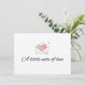 D'accompagnement Carte enveloppe avec une petite note d'amour (Debout devant)
