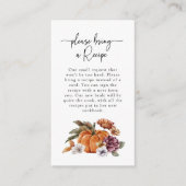 D'accompagnement Carte Fête des mariées automne Recette (Devant)