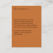 D'accompagnement Carte Feuille Brown séchée en ivoire orange (Dos)