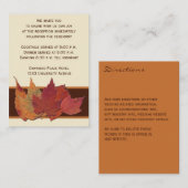 D'accompagnement Carte Feuille Brown séchée en ivoire orange (Devant / Derrière)