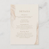 D'accompagnement Carte Feuille moderne Palm (Devant)