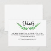 D'accompagnement Carte Feuille verte (Devant / Derrière)