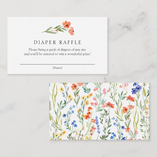 D'accompagnement Carte Fleur sauvage colorée Refroidissement (Devant / Derrière)