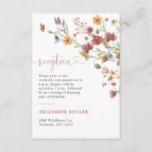 D'accompagnement Carte fleur sauvage de la réception de mariage (Devant)