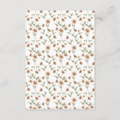 D'accompagnement Carte fleur sauvage de la réception de mariage (Dos)