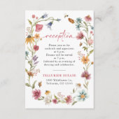 D'accompagnement Carte fleur sauvage de la réception de mariage (Devant)