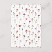 D'accompagnement Carte fleur sauvage de la réception de mariage (Dos)