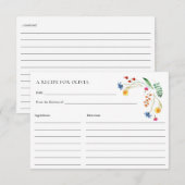 D'accompagnement Carte fleur sauvage Meadow Love in Bloom Recette (Devant / Derrière)