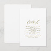 D'accompagnement Carte Gold Mariage Détails (Devant / Derrière)