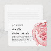 D'accompagnement Carte incluse "RECETTE pour la future mariée"  (Devant / Derrière)