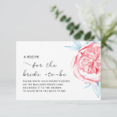 D'accompagnement Carte incluse "RECETTE pour la future mariée"  (Debout devant)