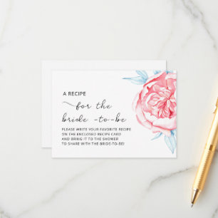D'accompagnement Carte incluse "RECETTE pour la future mariée" 