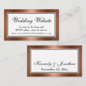 D'accompagnement Carte insert pour site de mariage en imitation cui (Devant / Derrière)