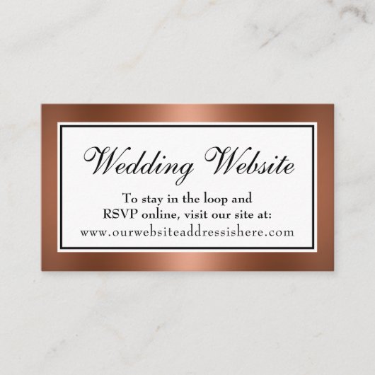 D'accompagnement Carte insert pour site de mariage en imitation cui (Devant)