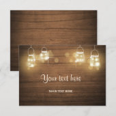 D'accompagnement Carte insertive Bocaux en bois rustique Lumières D (Devant / Derrière)