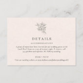 D'accompagnement Carte intérieure avec détails de monogramme rose b (Devant)