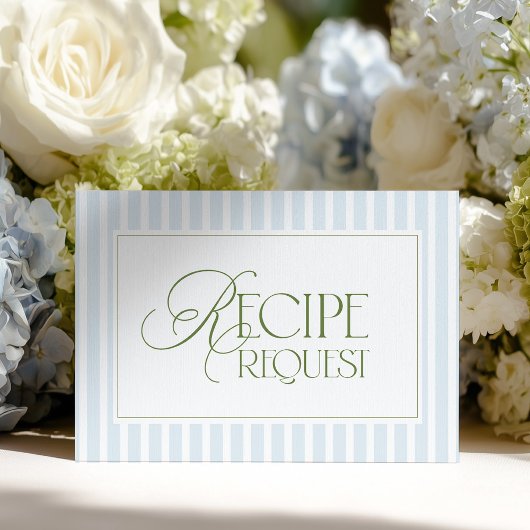 D'accompagnement Carte intérieure pour Baby Shower avec rayures ble