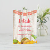 D'accompagnement Carte intérieure pour Baby Shower Rustic Fiesta (Debout devant)