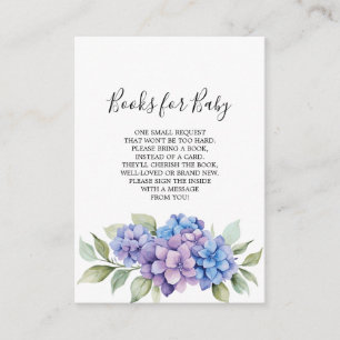 D'accompagnement Carte Livres pour Bébé aux Hortensias Bleus