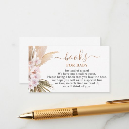 D'accompagnement Carte Livres pour Bébé Herbe des Pampas (Devant/Arrière en situation)