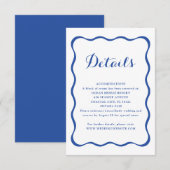 D'accompagnement Carte Mariage à cadre bleu (Devant / Derrière)