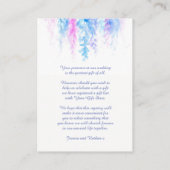 D'accompagnement Carte mariage bleu cascade cadeau (Dos)