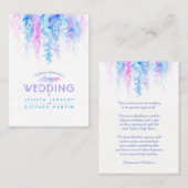 D'accompagnement Carte mariage bleu cascade cadeau (Devant / Derrière)