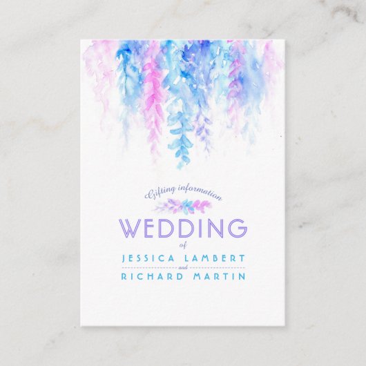 D'accompagnement Carte mariage bleu cascade cadeau (Devant)