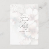 D'accompagnement Carte Mariage cerise en fleurs avec code QR (Devant)