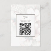 D'accompagnement Carte Mariage cerise en fleurs avec code QR (Dos)