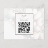 D'accompagnement Carte Mariage cerise en fleurs avec code QR (Dos)