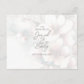 D'accompagnement Carte Mariage cerise en fleurs avec code QR (Devant)