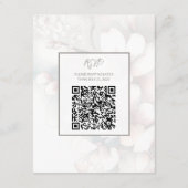 D'accompagnement Carte Mariage cerise en fleurs avec code QR (Dos)