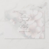 D'accompagnement Carte Mariage cerise en fleurs avec code QR (Devant)