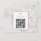 D'accompagnement Carte Mariage cerise en fleurs avec code QR (Dos)