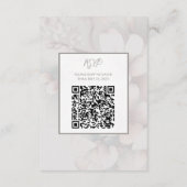 D'accompagnement Carte Mariage cerise en fleurs avec code QR (Dos)